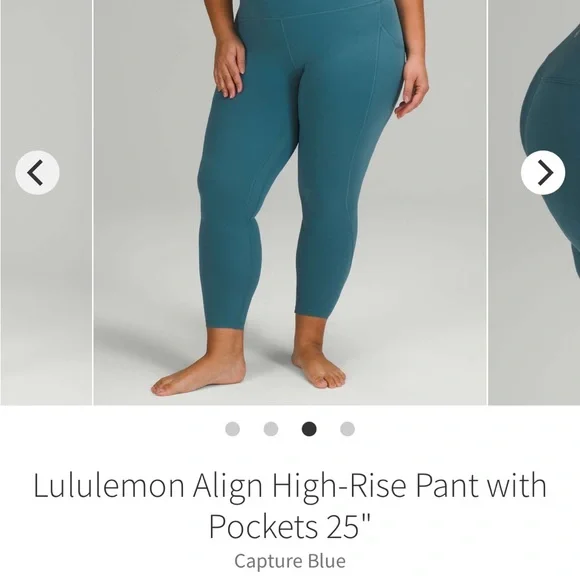Lululemon Align HR Pant with Pockets 25” Sz4 Capture Blue